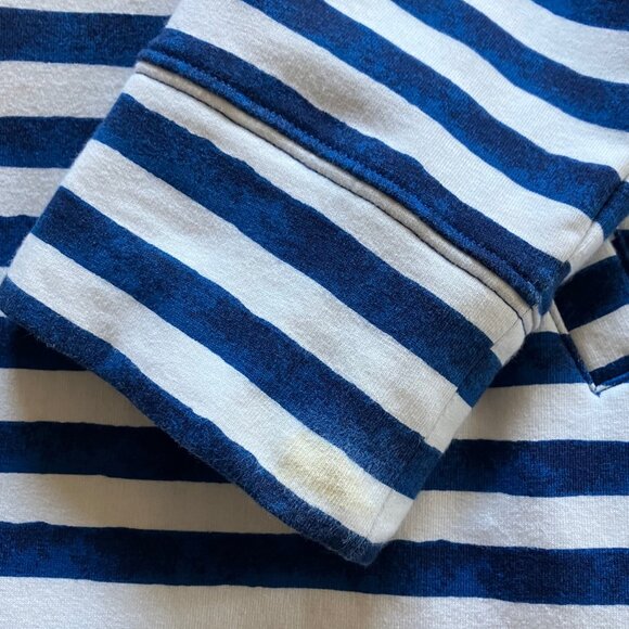 Lilly Pulitzer UPF 50+ CAPTAIN DRESS BRIGHT NAVY POSITANO STRIPE L - Picture 8 of 8